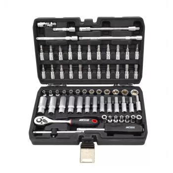 AWTOOLS Σετ καρυδάκια 1/4 ίντσας 63 τεμ. BLACK LINE με καστάνια, bits και βαλίτσα