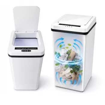 MOZOS FH-2 Λευκός αυτόματος αισθητήρας κάδος απορριμμάτων 35L