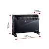 Adler Θερμοπομπός MESKO MS 7741b μαύρο