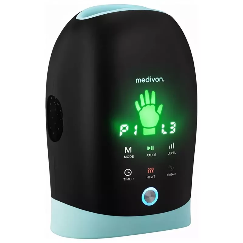 MEDIVON Hand Max Συσκευή μάλαξης χεριών και καρπού με θερμότητα, Μαύρο