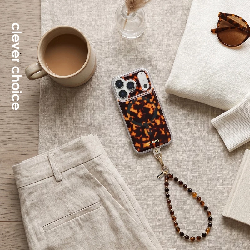 Crong Phone Charm Lanyard - Σχέδιο χελώνας με χάντρες