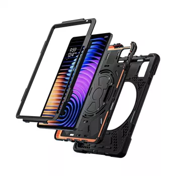 Crong Defender Plus Ανθεκτική θήκη για Xiaomi Pad 8 / 8 Pro / Pad 7 / 7 Pro 11,2 ίντσες – Μαύρο