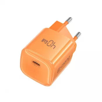 Crong NEO GaN Φορτιστής 40W USB-C PD 3.2 με AVS (Πορτοκαλί)