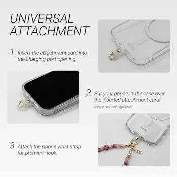 Crong Κρεμαστό κινητού Lanyard - Χρυσό φιόγκο