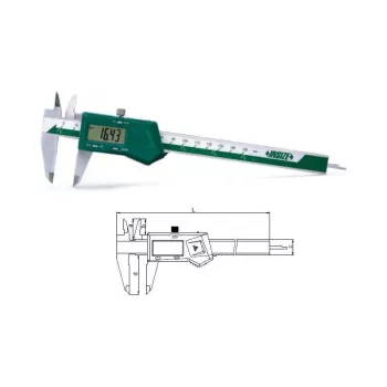 150 mm Ψηφιακό παχύμετρο με έξοδο δεδομένων, 6 ίντσες, ανοξείδωτο ατσάλι, 3V
