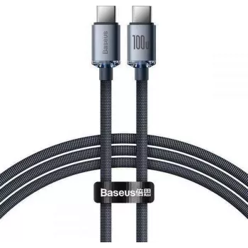 Baseus Crystal Shine Καλώδιο USB-C σε USB-C 100W PD 1,2m Μαύρο