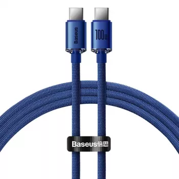Baseus Καλώδιο USB-C σε USB-C Crystal Shine 100W 1,2m Μπλε