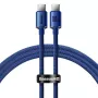 Baseus Καλώδιο USB-C σε USB-C Crystal Shine 100W 1,2m Μπλε