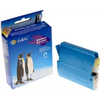 G&G Συμβατό δοχείο μελανιού για Brother LC-970C/LC-1000 Cyan (400 σελίδες, 11ml, Smart Chip)