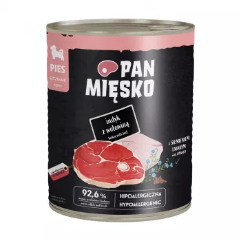 PAN MIĘSKO Τροφή για κουτάβια Γαλοπούλα με Βοδινό, Υγρή τροφή 800g – Πλήρης & ισορροπημένη, χωρίς σιτηρά κονσέρβα για κουτάβια όλων των φυλών