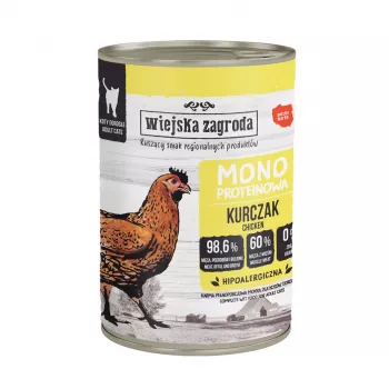 Wiejska Zagroda Monoprotein Υγρή τροφή για γάτες Κοτόπουλο Adult 400g