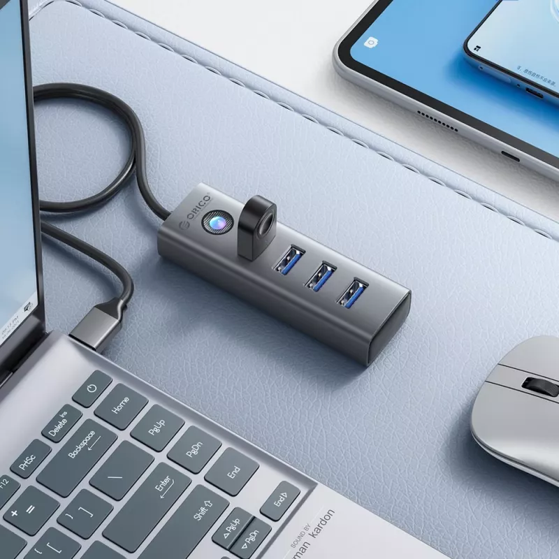 ORICO PDD4U-U3 4-Port USB 3.0 Hub - Γκρι