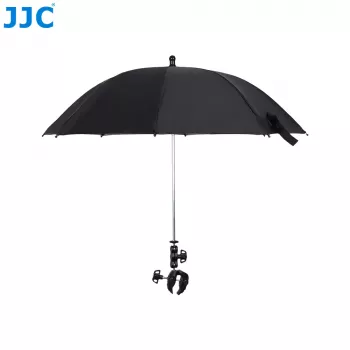 JJC Ομπρέλα βροχής κάμερας με στήριξη Super-Clamp, άνοιγμα σιαγόνας 63 mm, σπείρωμα 1/4 inch & 3/8 inch, μαύρο