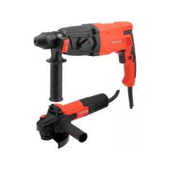 YATO 900W SDS+ Δράπανο κρούσης και 125mm 750W γωνιακός τροχός σετ