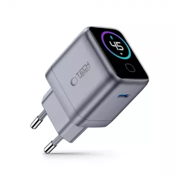 TECH-PROTECT POWERVISION NC45W-GAN Φορτιστής τοίχου 1 θύρας PD 45W Σκούρο Γκρι