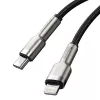 Baseus Cafule USB-C σε Lightning PD 20W Καλώδιο γρήγορης φόρτισης 0,25 m Μαύρο