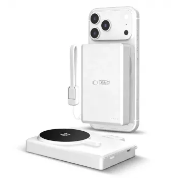 TECH-PROTECT PB40 LIFEMAG MagSafe Power Bank 10000mAh 25W Qi2.2 Λευκό/Ασημί