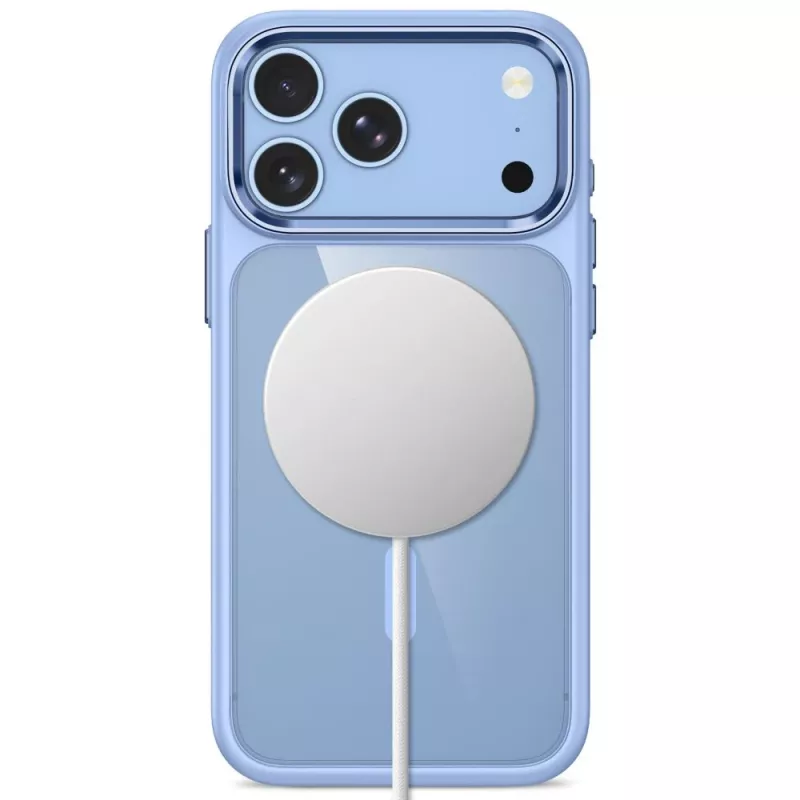 Tech-Protect Magmat MagSafe Clear Case για iPhone 17 Pro / 18 Pro - Ανοιχτό μπλε πλαίσιο