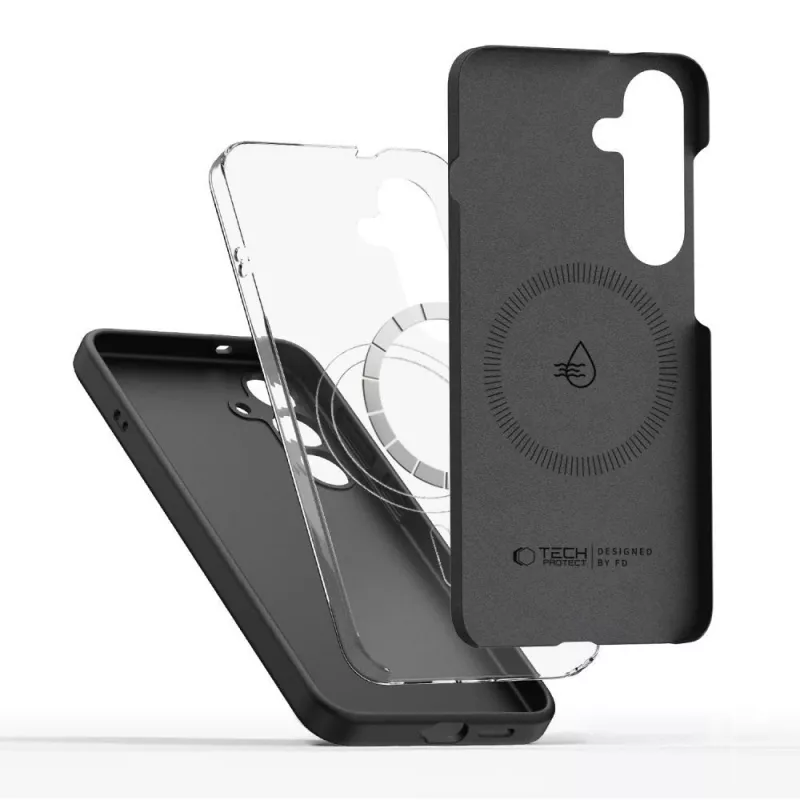 Tech-Protect Liquid Silicone MagSafe Θήκη για Samsung Galaxy S25 Edge, Μαύρο
