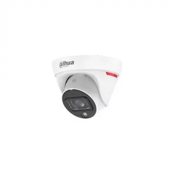 Dahua IPC-HDW1439T1-A-LED-0280B-PRO 4MP Full-Colour Warm LED Δικτυακή κάμερα turret με ενσωματωμένο μικρόφωνο, σταθερός φακός 2,8mm, IP67, PoE