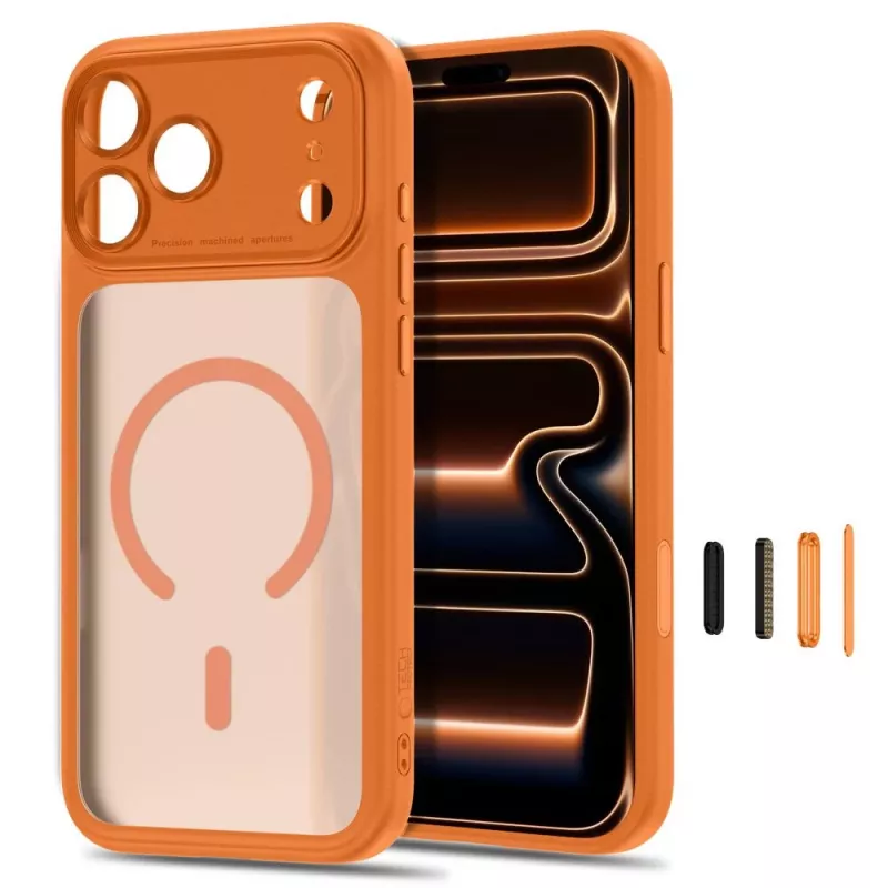 TECH-PROTECT MagPeak Θήκη MagSafe για iPhone 17 Pro / 18 Pro - Cosmic Orange ματ