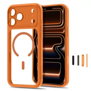 TECH-PROTECT MagPeak Διάφανη Θήκη MagSafe για iPhone 17 Pro / 18 Pro - Cosmic Orange