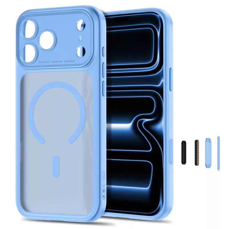 TECH-PROTECT MagPeak Θήκη MagSafe για Apple iPhone 17 Pro / 18 Pro, Ανοιχτό μπλε ματ