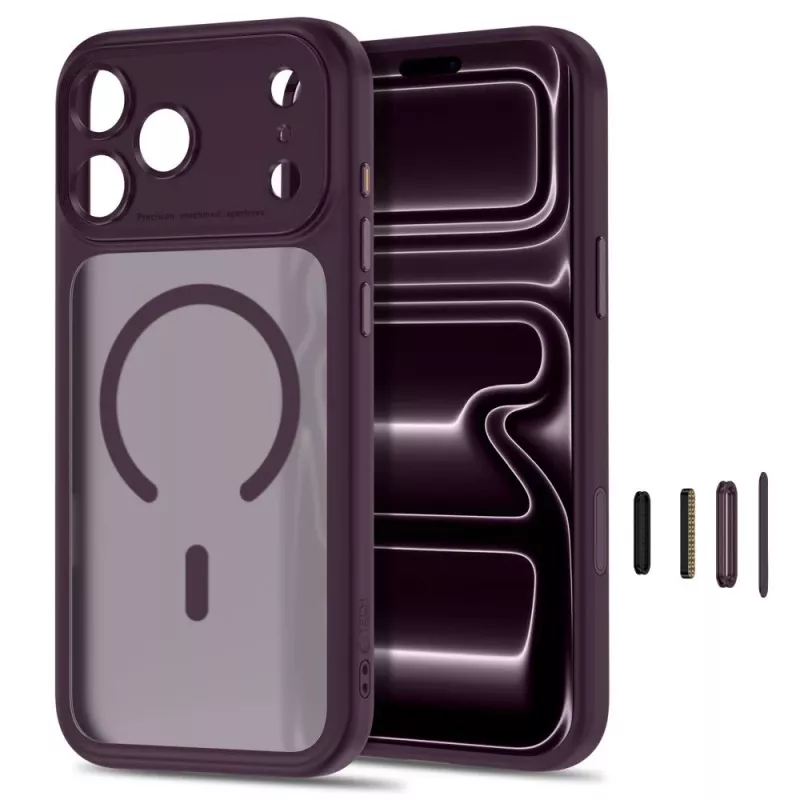 TECH-PROTECT MAGPEAK MAGSAFE CC iPhone 17 Pro / 18 Pro Ματ Dark Cherry