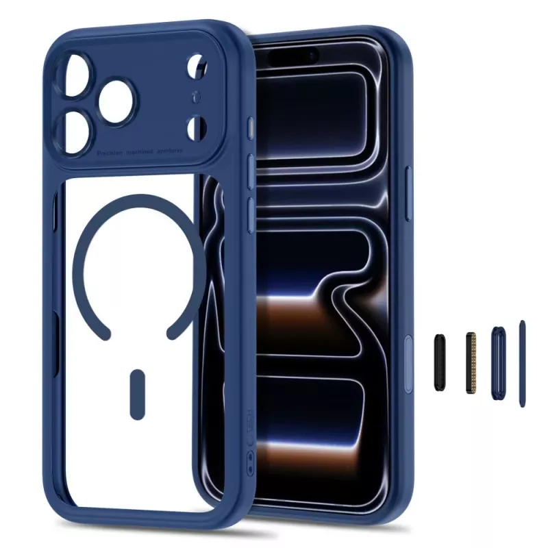 TECH-PROTECT MagPeak Διάφανη Θήκη MagSafe για iPhone 17 Pro Max / 18 Pro Max – Σκούρο μπλε