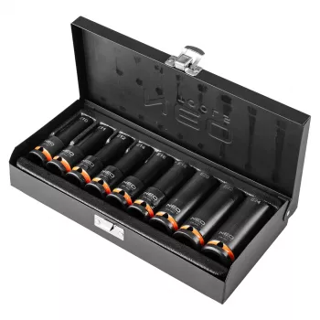 NEO TOOLS Impact καρυδάκια 1/2 ίντσες υποδοχή, E10-E24 εξωτερικό Torx, σετ με 9, CrMo
