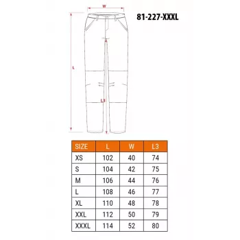 NEO TOOLS 81-227-XXXL παντελόνι προστασίας γκρι/μαύρο XXXL