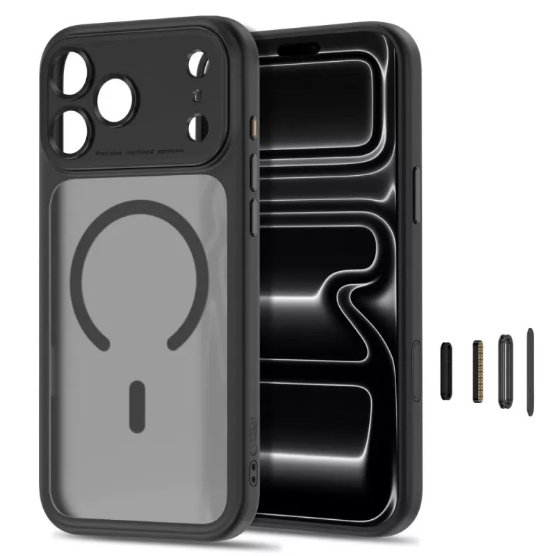 TECH-PROTECT MagPeak MagSafe διάφανη θήκη για iPhone 17 Pro / 18 Pro ματ μαύρη