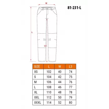 NEO TOOLS 81-231-L Παντελόνι προστασίας μέγεθος L γκρι/μαύρο
