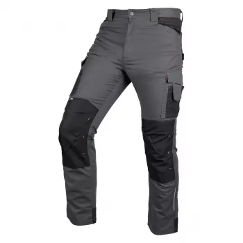 NEO TOOLS Mix&Match Παντελόνι εργασίας canvas με ενίσχυση Cordura, γκρι-μαύρο, μέγεθος M