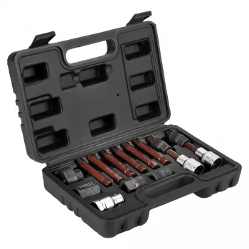 NEO TOOLS Σετ εξολκέων για τροχαλίες ελεύθερου τροχού εναλλακτήρα, 13 τεμ., χάλυβας χρωμίου-βαναδίου, υποδοχή 1/2 ίντσες, καρυδάκια spline/Torx/Allen