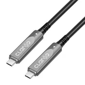 Claroc ενεργό οπτικό καλώδιο USB-C 12m 4K@60Hz 60W PD 10Gbps μαύρο