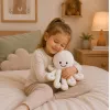 LEAN TOYS λούτρινο χταπόδι με ελαστικά πλοκάμια, λευκό, 30 cm