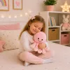LEAN TOYS λούτρινο χταπόδι με ελαστικά πλοκάμια ροζ 50 cm