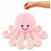 LEAN TOYS λούτρινο χταπόδι με ελαστικά πλοκάμια ροζ 50 cm