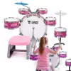 SUPRIMO K-DRUMS 3 Ροζ Παιδικό ντραμς με σκαμπό και μπαγκέτες