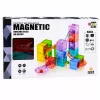 LEAN TOYS Μαγνητικά τουβλάκια κύβοι τσουλήθρα μπάλας πολύχρωμα 28 τεμ.