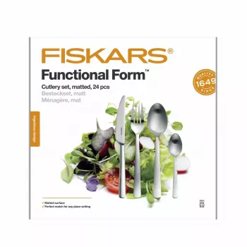 Fiskars Functional Form Σετ Μαχαιροπίρουνων 24 Τεμ. από Ματ Ανοξείδωτο Χάλυβα