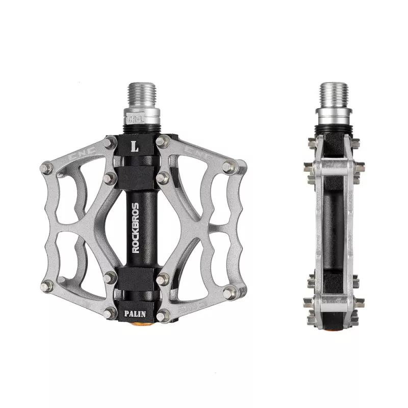 ROCKBROS JT201012LS Αλουμινένια πεντάλ πλατφόρμας - Ασημί