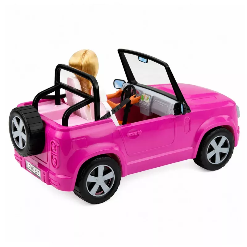LEAN TOYS Κούκλα Anlily σε μωβ κάμπριο με βάση κινητού και ακουστικά