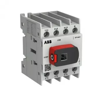 ABB OTOT16G1-4BSN2Plus 16 A 4πολικός διακόπτης φορτίου με μπροστινό χειρισμό και μαύρη λαβή