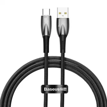 Baseus Glimmer USB-A σε USB-C καλώδιο 100W 1m μαύρο
