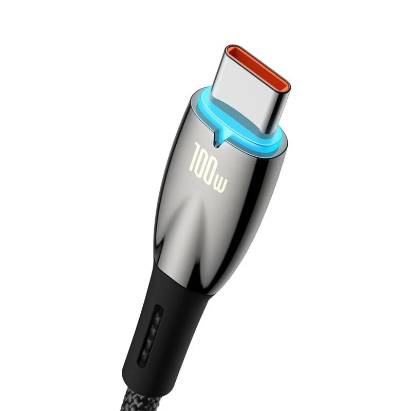 Baseus Glimmer USB-A σε USB-C καλώδιο 100W 1m μαύρο