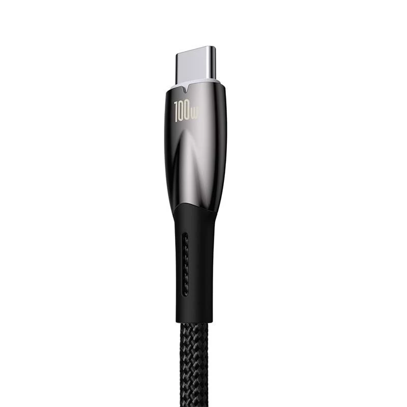 Baseus Glimmer USB-A σε USB-C καλώδιο 100W 1m μαύρο
