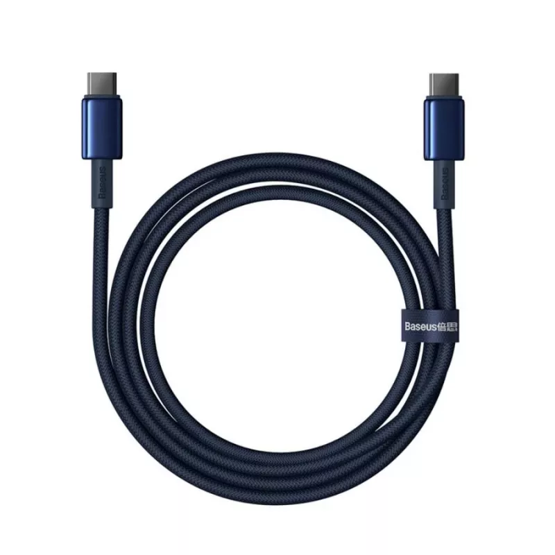 Baseus Tungsten Gold USB-C σε USB-C καλώδιο 100W PD 1m μπλε