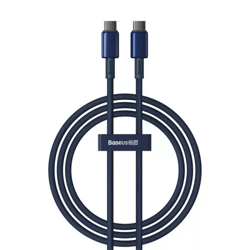 Baseus Tungsten Gold USB-C σε USB-C καλώδιο 100W PD 1m μπλε